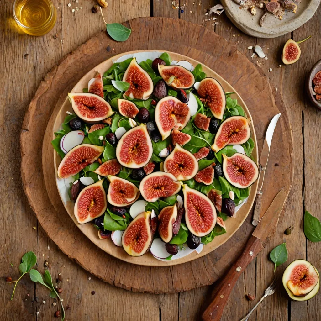 Sałatka z figami i szynką parmeńską - przepis